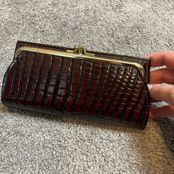 Vintage Belle Brummel Moc Alligator Brown Wallet - Picture 2 of 12